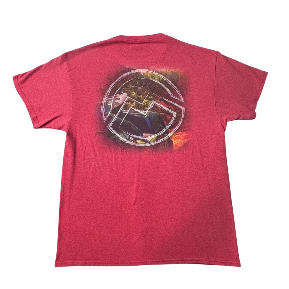 Magellan T-Shirt Mens L Red Graphic Tee Short‎ Sleeve Crew Neck Outdoor